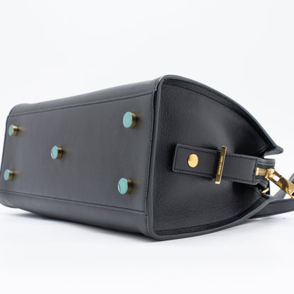 Saint Laurent Cabas Tote Calfskin Black GHW