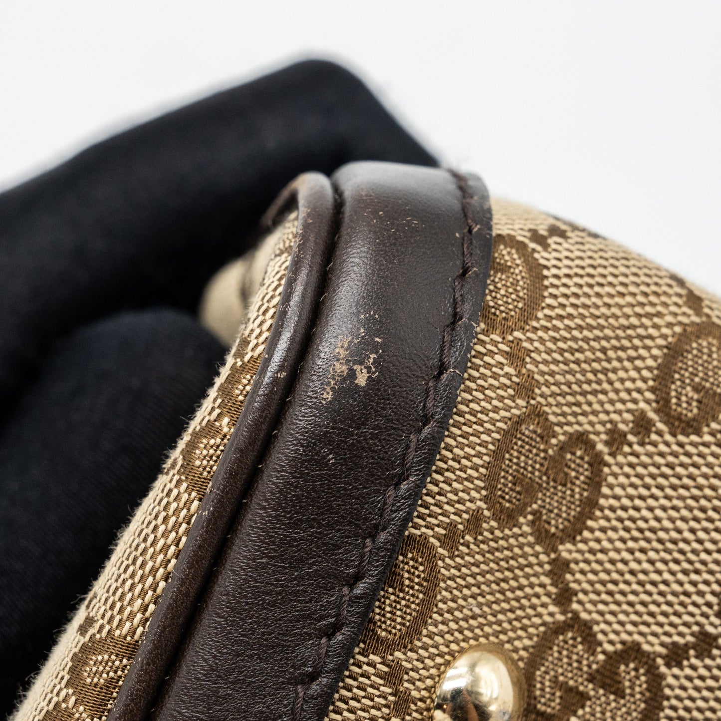 Gucci Boston Bag GG Supreme Canvas brown L