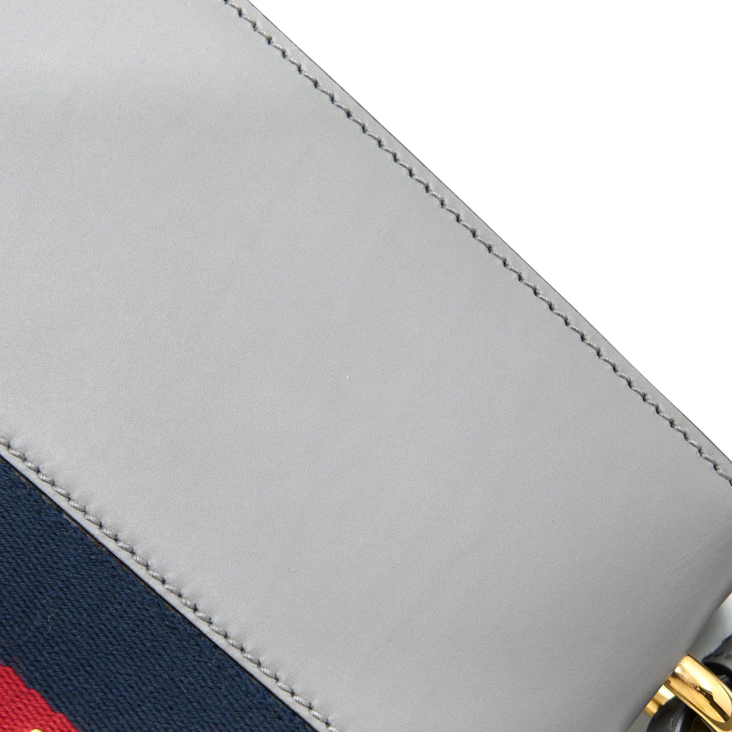 Gucci Small Sylvie Shoulder Bag Calfskin Grey