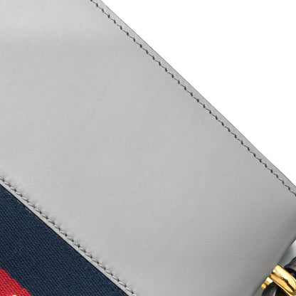 Gucci Small Sylvie Shoulder Bag Calfskin Grey