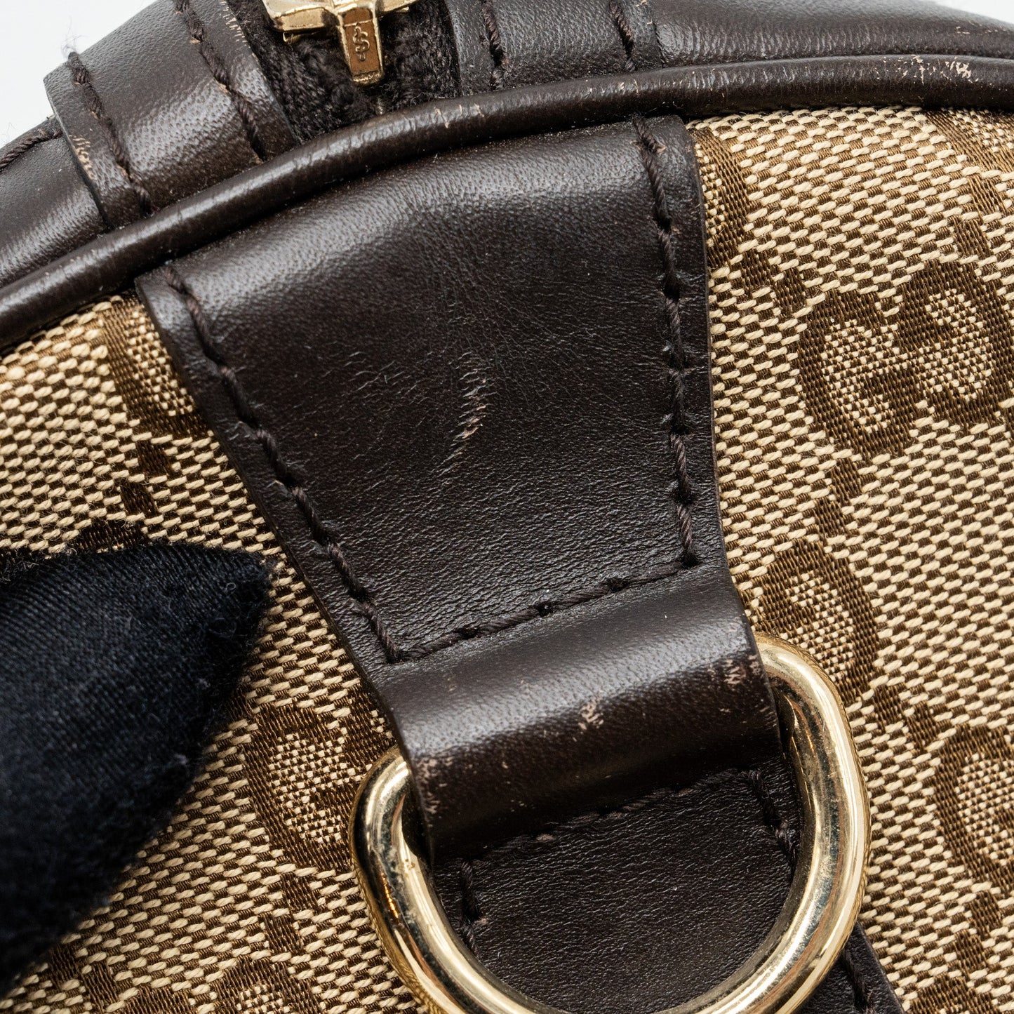 Gucci Boston Bag GG Supreme Canvas brown L