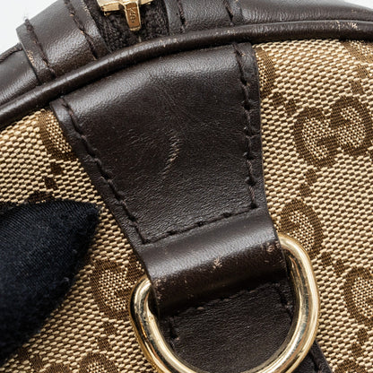 Gucci Boston Bag GG Supreme Canvas brown L