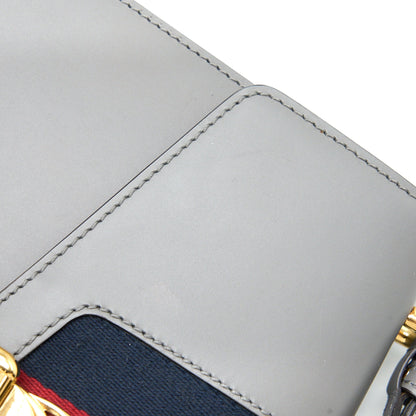 Gucci Small Sylvie Shoulder Bag Calfskin Grey