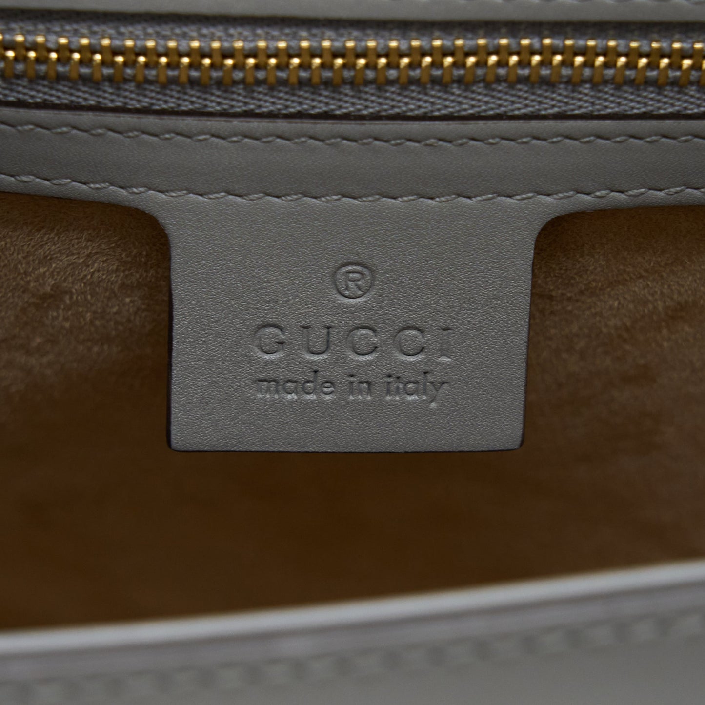 Gucci Small Sylvie Shoulder Bag Calfskin Grey