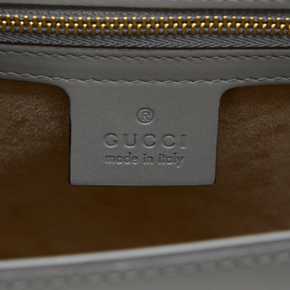 Gucci Small Sylvie Shoulder Bag Calfskin Grey