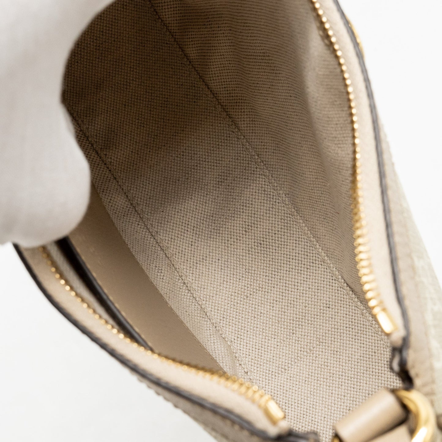 Gucci Ophidia Small Shoulder Bag GG Supreme Canvas Beige / White