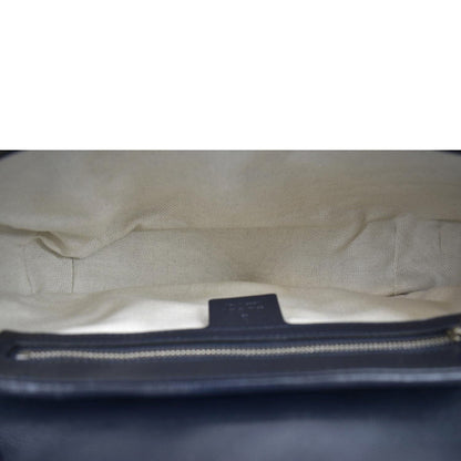 GUCCI GG Marmont Small Matelasse Canvas Shoulder Bag Blue 443497