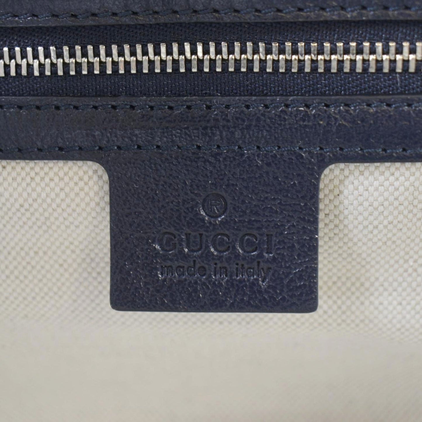 GUCCI GG Marmont Small Matelasse Canvas Shoulder Bag Blue 443497