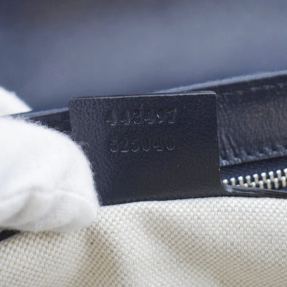 GUCCI GG Marmont Small Matelasse Canvas Shoulder Bag Blue 443497