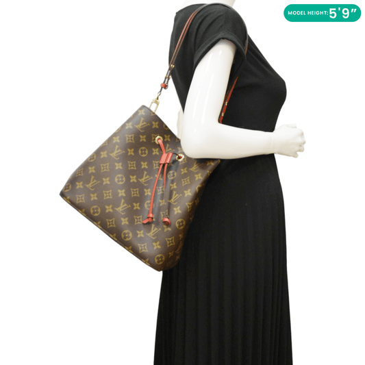 LOUIS VUITTON NeoNoe Monogram Canvas Shoulder Bag Red