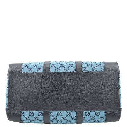 GUCCI Ophidia Duffle GG Supreme Canvas Satchel Bag Blue 648085