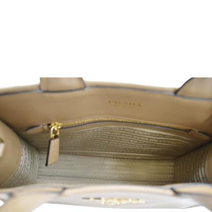 PRADA Triangolo Symbole Small Soft Leather Shoulder Bag Caramel