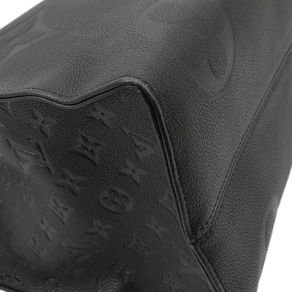 LOUIS VUITTON Onthego GM Monogram Empreinte Leather Tote Shoulder Bag Black
