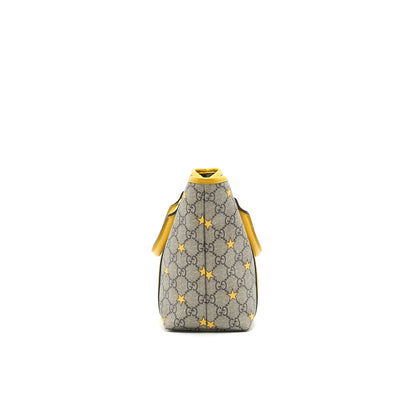 GUCCI Kid's GG Supreme Tote Bag Yellow Star