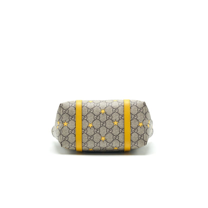 GUCCI Kid's GG Supreme Tote Bag Yellow Star