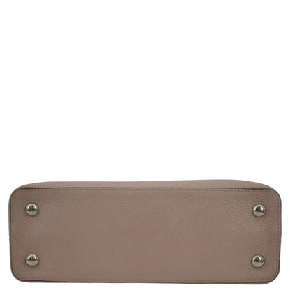 LOUIS VUITTON Capucines MM Taurillon Leather Shoulder Bag Soft Pink