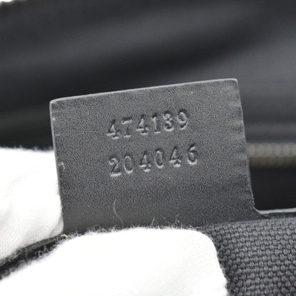 GUCCI East West GG Supreme Web Messenger Bag Black 474139