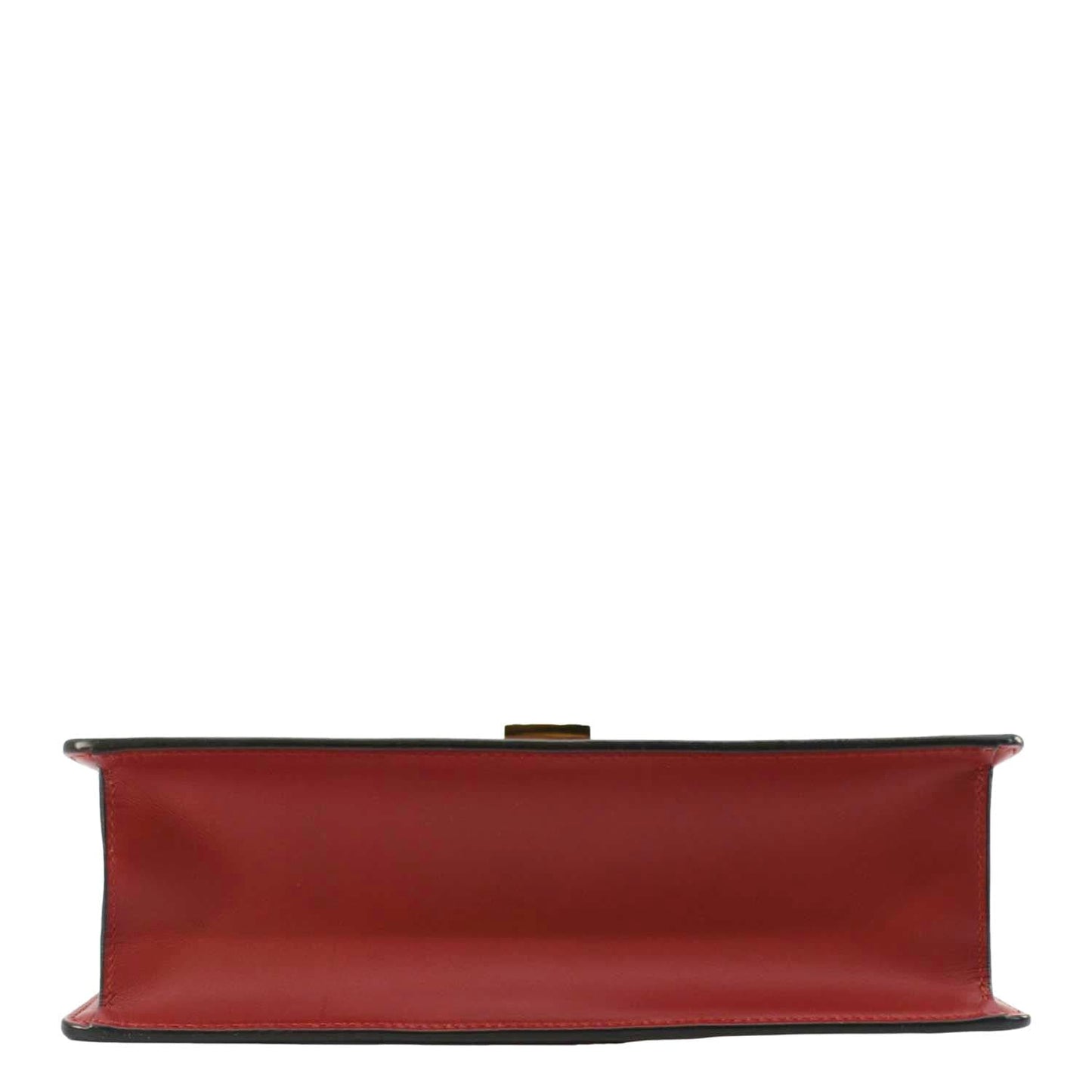 GUCCI Sylvie Small Web Leather Shoulder Bag Red