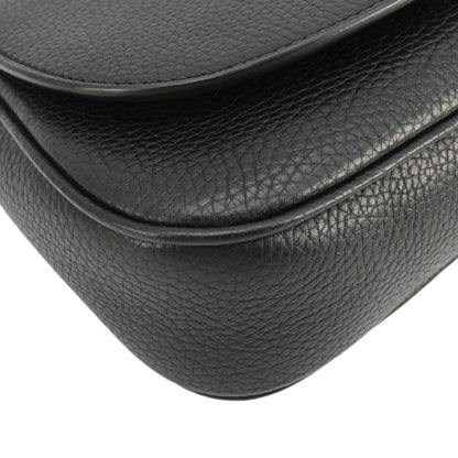 GUCCI Soho Flap Leather Chain Crossbody Bag Black 536224