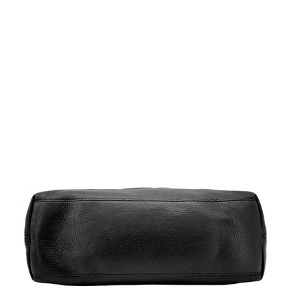 Gucci Soho Medium Pebbled Leather Shoulder Bag Black 308982