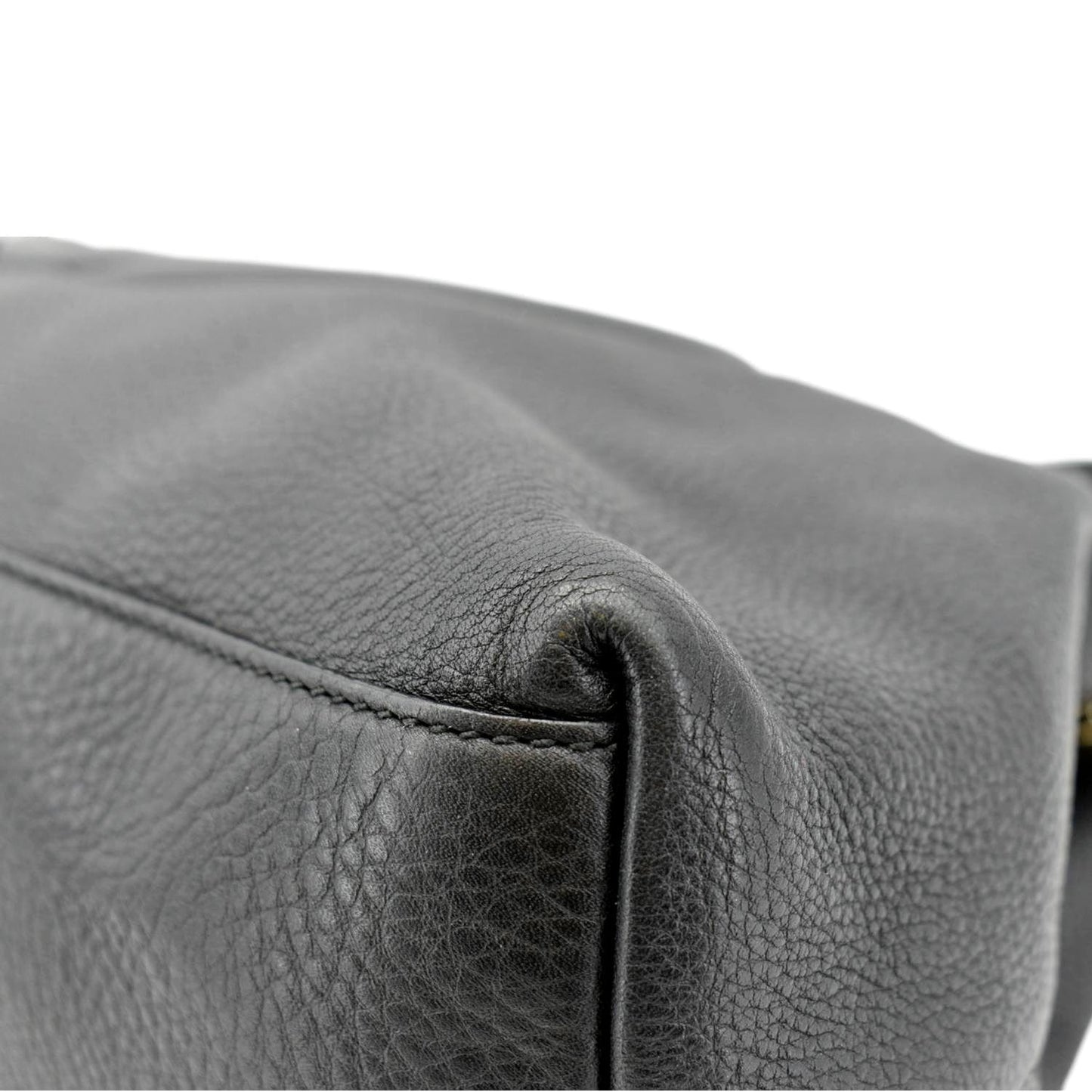 Gucci Soho Medium Pebbled Leather Shoulder Bag Black 308982