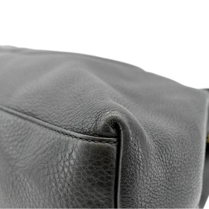 Gucci Soho Medium Pebbled Leather Shoulder Bag Black 308982