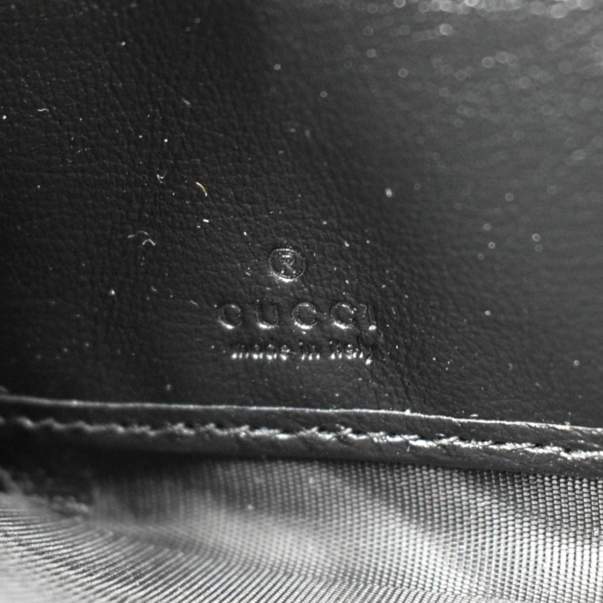 GUCCI GG Marmont Leather Zip Around Wallet Black 573810