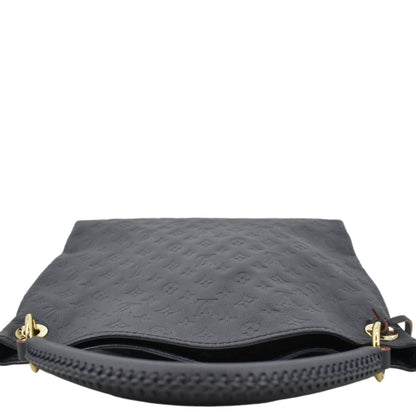 LOUIS VUITTON Artsy MM Empreinte Leather Shoulder Bag Navy Blue