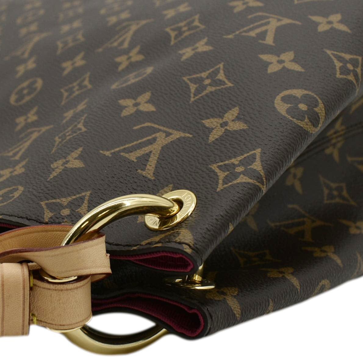 LOUIS VUITTON Graceful MM Monogram Canvas Hobo Shoulder Bag Brown