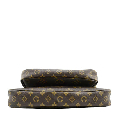 LOUIS VUITTON Multi Pochette Accessoires Monogram Canvas Crossbody Bag Brown