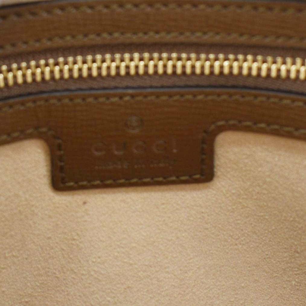 GUCCI Horsebit 1955 Small GG Supreme Canvas Shoulder Bag Beige 645454