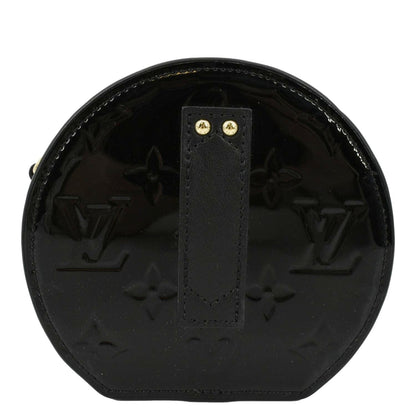 LOUIS VUITTON Boite Chapeau Souple Mini Monogram Vernis Shoulder Bag Black