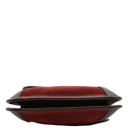 GUCCI Neo Vintage Suede Crossbody Bag Red 501050