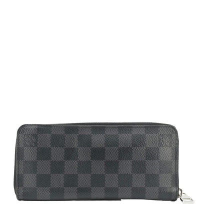 LOUIS VUITTON Damier Graphite Vertical Zippy Wallet Black