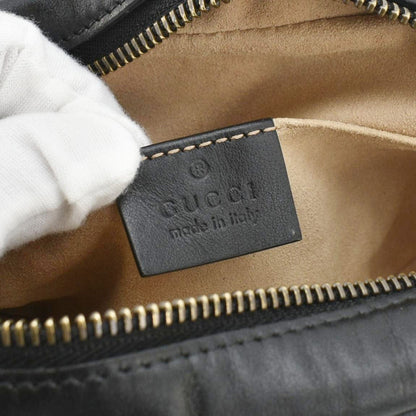 GUCCI GG Marmont Mini Matelasse Leather Crossbody Bag Black 448065