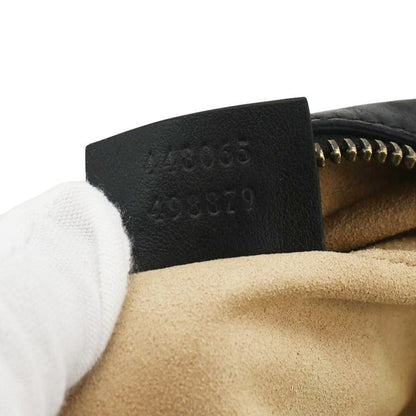 GUCCI GG Marmont Mini Matelasse Leather Crossbody Bag Black 448065