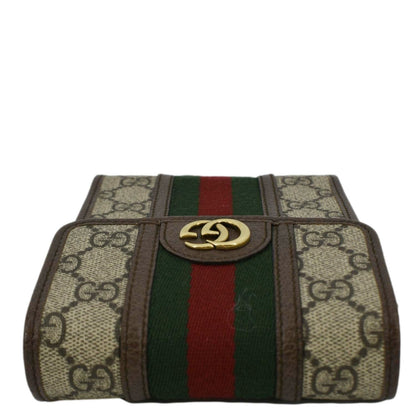 GUCCI Mini Ophidia New Acero GG Supreme Monogram Web Crossbody Bag Beige 625757