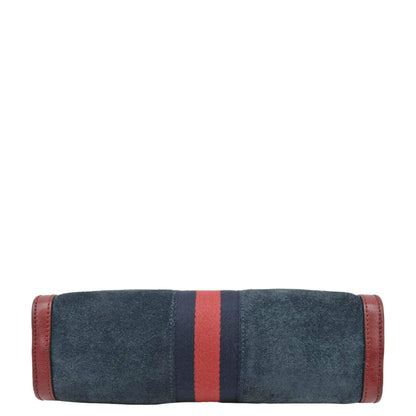 GUCCI Ophidia Small Suede Chain Shoulder Bag Denim Blue 503877