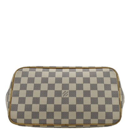 LOUIS VUITTON Saleya PM Damier Azur Tote Shoulder Bag Brown