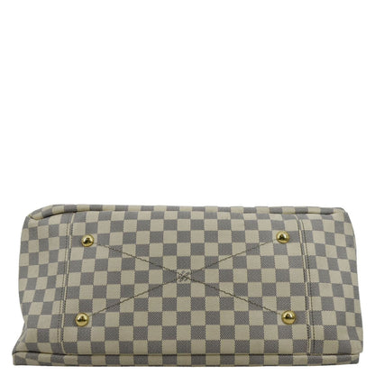LOUIS VUITTON Artsy MM Damier Azur Hobo Bag White