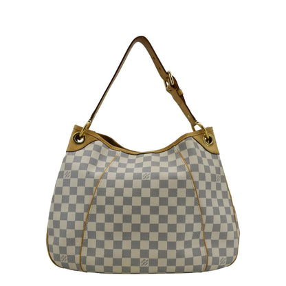 LOUIS VUITTON Galliera PM Damier Azur Hobo Bag White