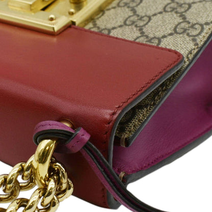 GUCCI Padlock Small GG Supreme Canvas Shoulder Bag Multicolor 409487