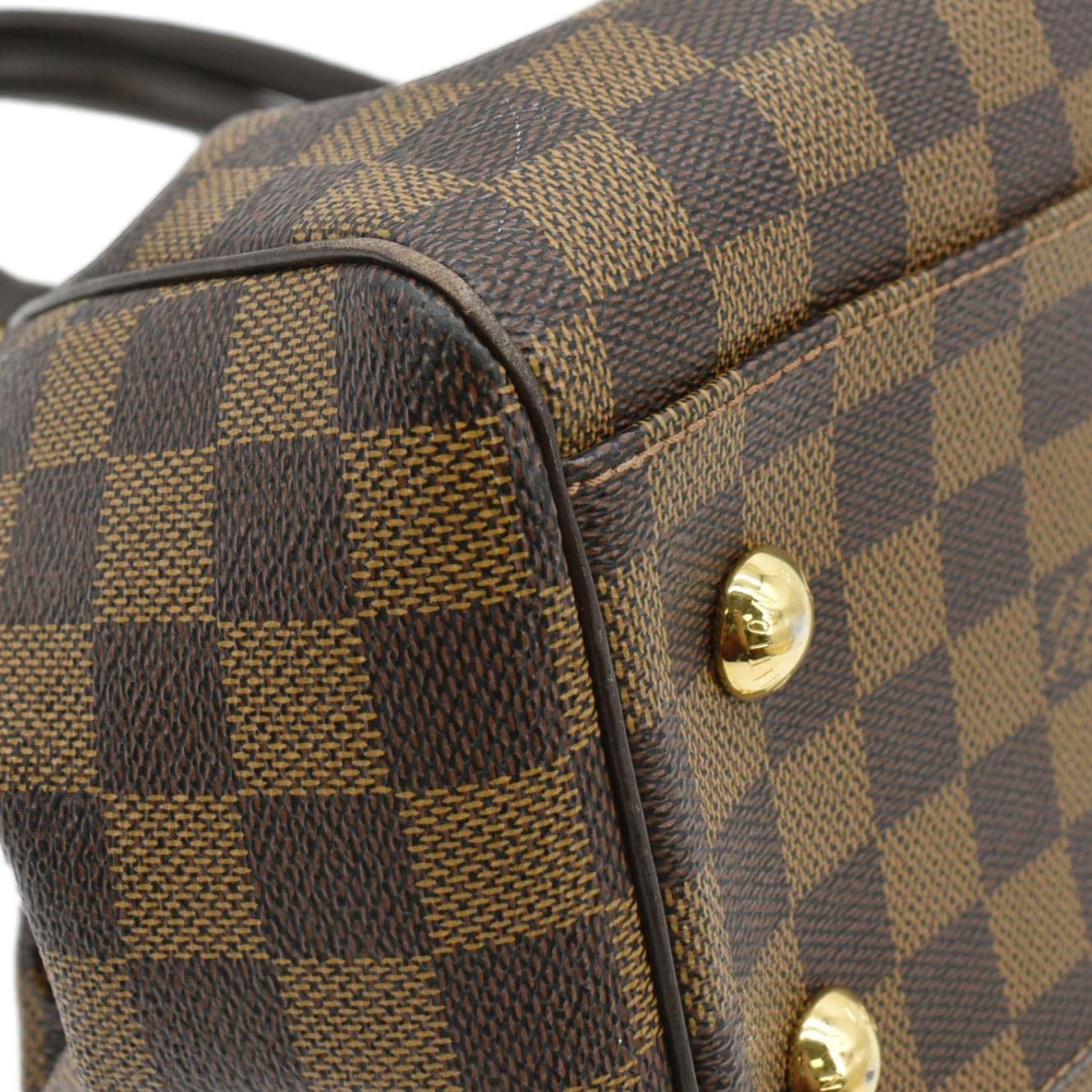LOUIS VUITTON Trevi PM Damier Ebene Satchel Shoulder Bag Brown