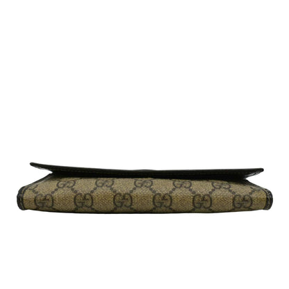 GUCCI GG Supreme Long Wallet Beige 203573