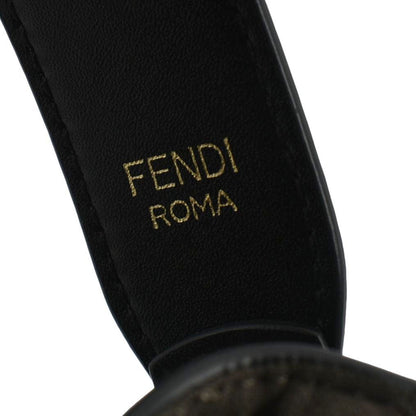 FENDI Mini Mon Tresor Leather Bucket Crossbody Bag Brown