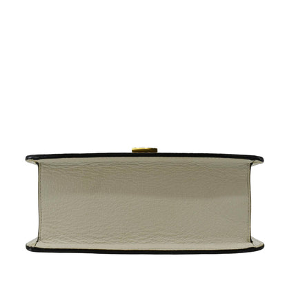 GUCCI Sylvie Mini Bee Star Leather Crossbody Bag Off White 470270