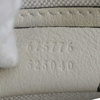 GUCCI GG Star Leather Crossbody Bag Off White 675776