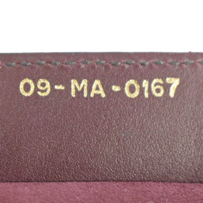 CHRISTIAN DIOR D Fence Calfskin Leather Saddle Bag Purple
