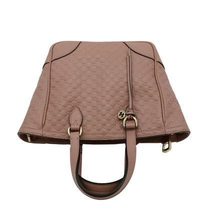 GUCCI Small Bree Microguccissima Leather Tote Crossbody Bag Pink 449241