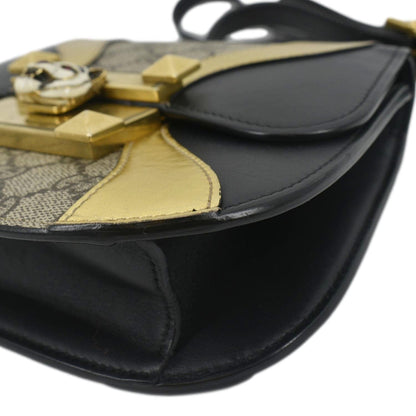 GUCCI Ogilide GG Supreme Canvas Shoulder Bag Gold 500781